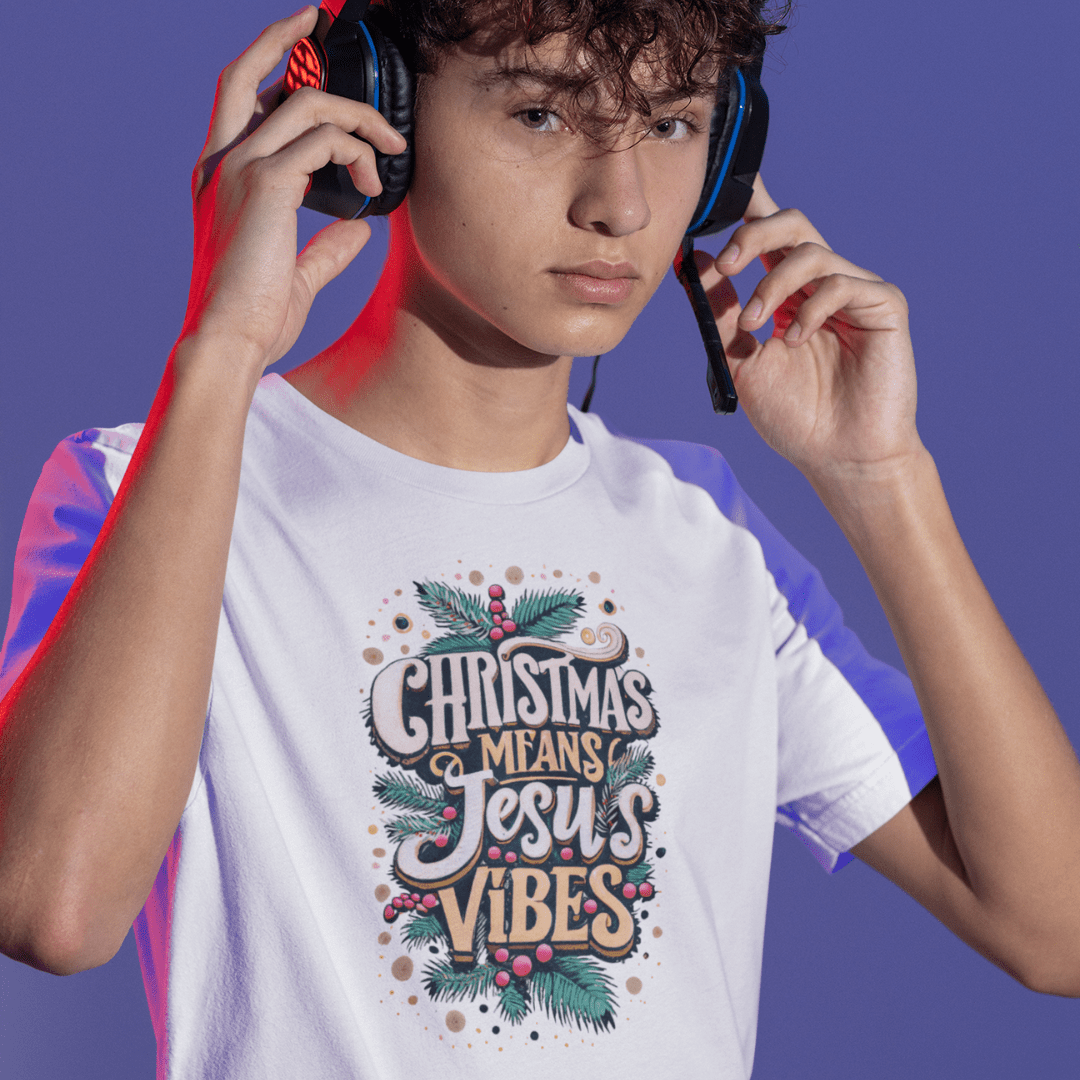 Christmas means Jesus Vibes - Zach Christian Apparel - Christian apparel