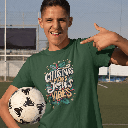 Christmas means Jesus Vibes - Zach Christian Apparel - Christian apparel