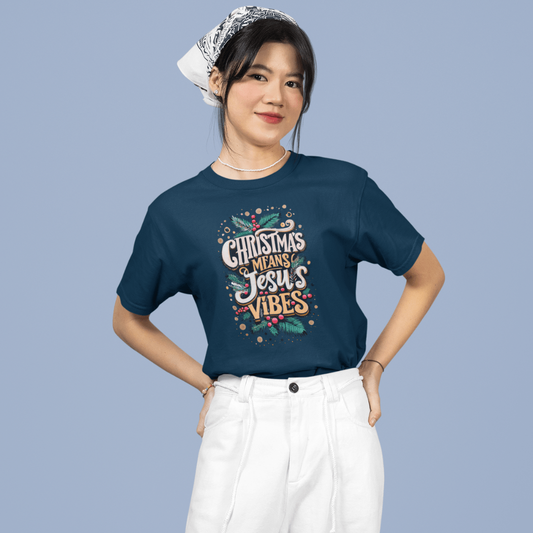 Christmas means Jesus Vibes - Zach Christian Apparel - Christian apparel