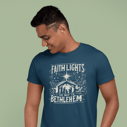 Faith Lights the Way to Bethlehem - Zach Christian Apparel - Christian apparel