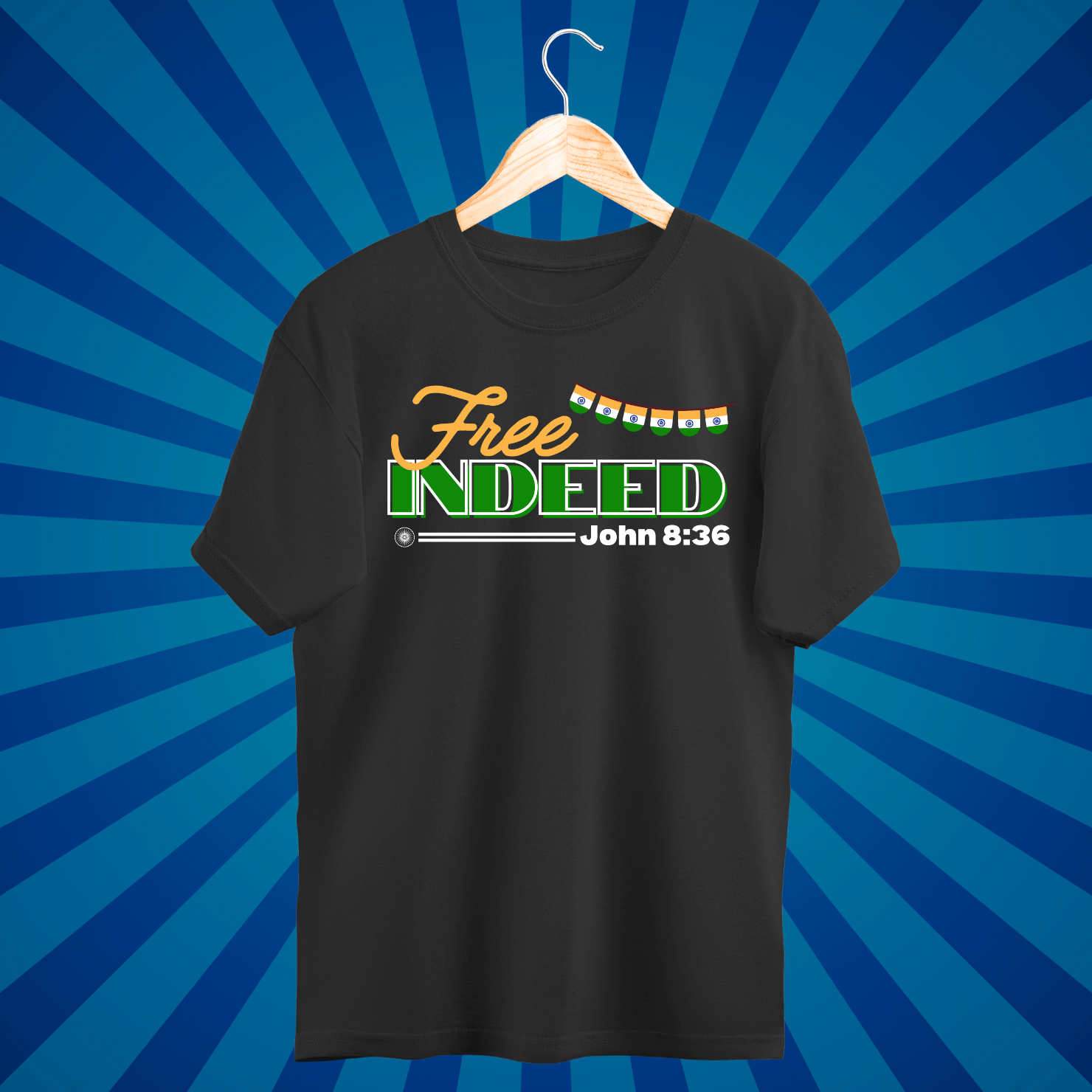 Free Indeed - Black - Zach Christian Apparel - Christian apparel
