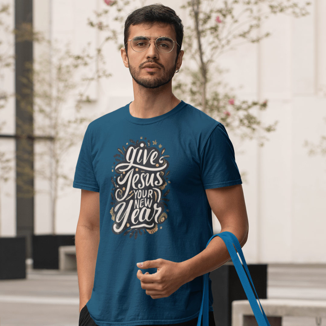 GIve Jesus Your New Year - Zach Christian Apparel - Christian apparel