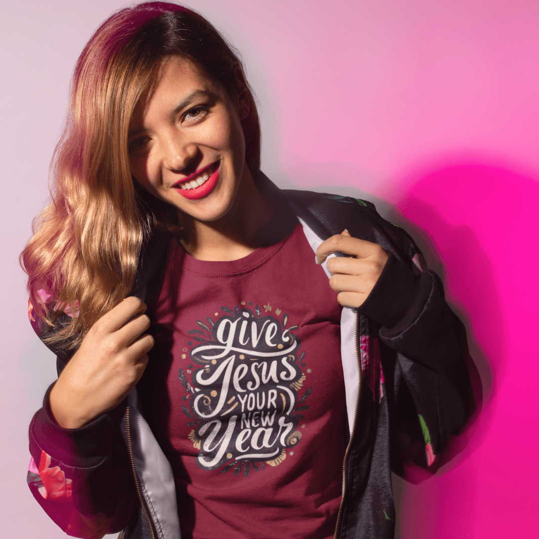 GIve Jesus Your New Year - Zach Christian Apparel - Christian apparel