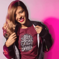 GIve Jesus Your New Year - Zach Christian Apparel - Christian apparel