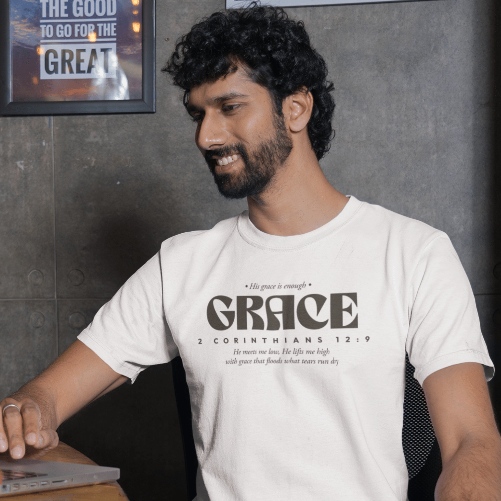 His Grace is Enough - Minimalist Bible Verse Tshirt