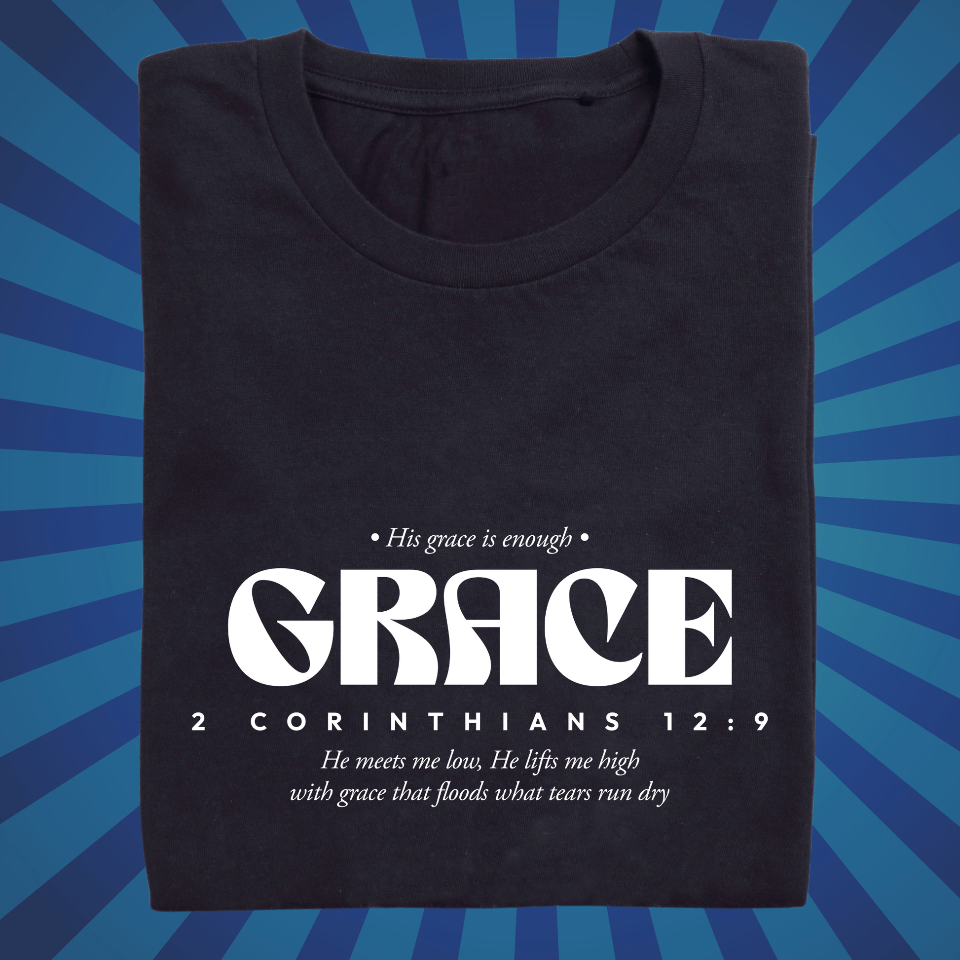 His Grace is Enough - Minimalist Bible Verse Tshirt