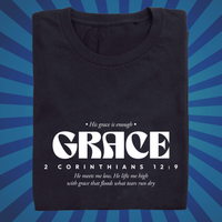 His Grace is Enough - Minimalist Bible Verse Tshirt