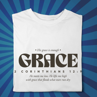 His Grace is Enough - Minimalist Bible Verse Tshirt