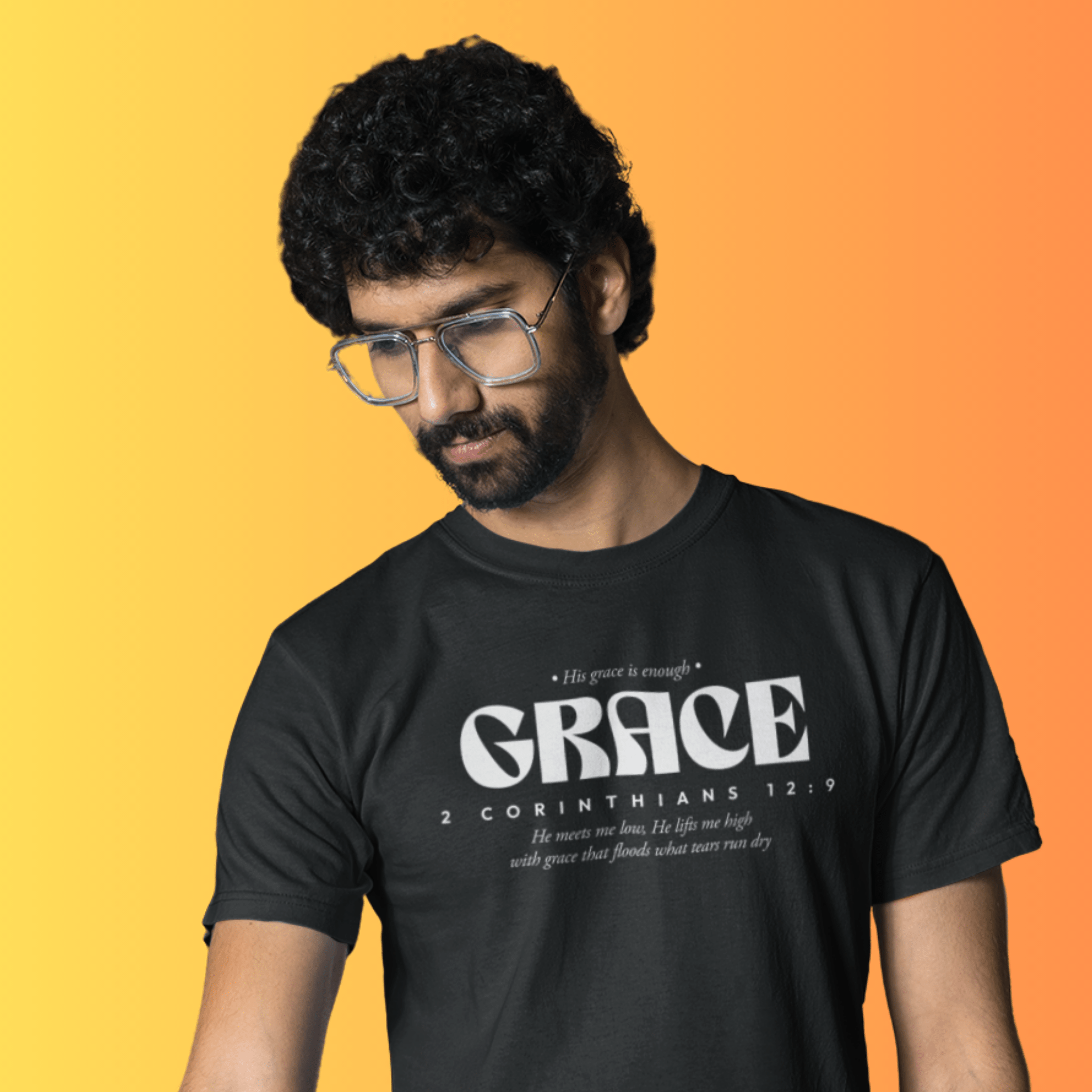 His Grace is Enough - Minimalist Bible Verse Tshirt