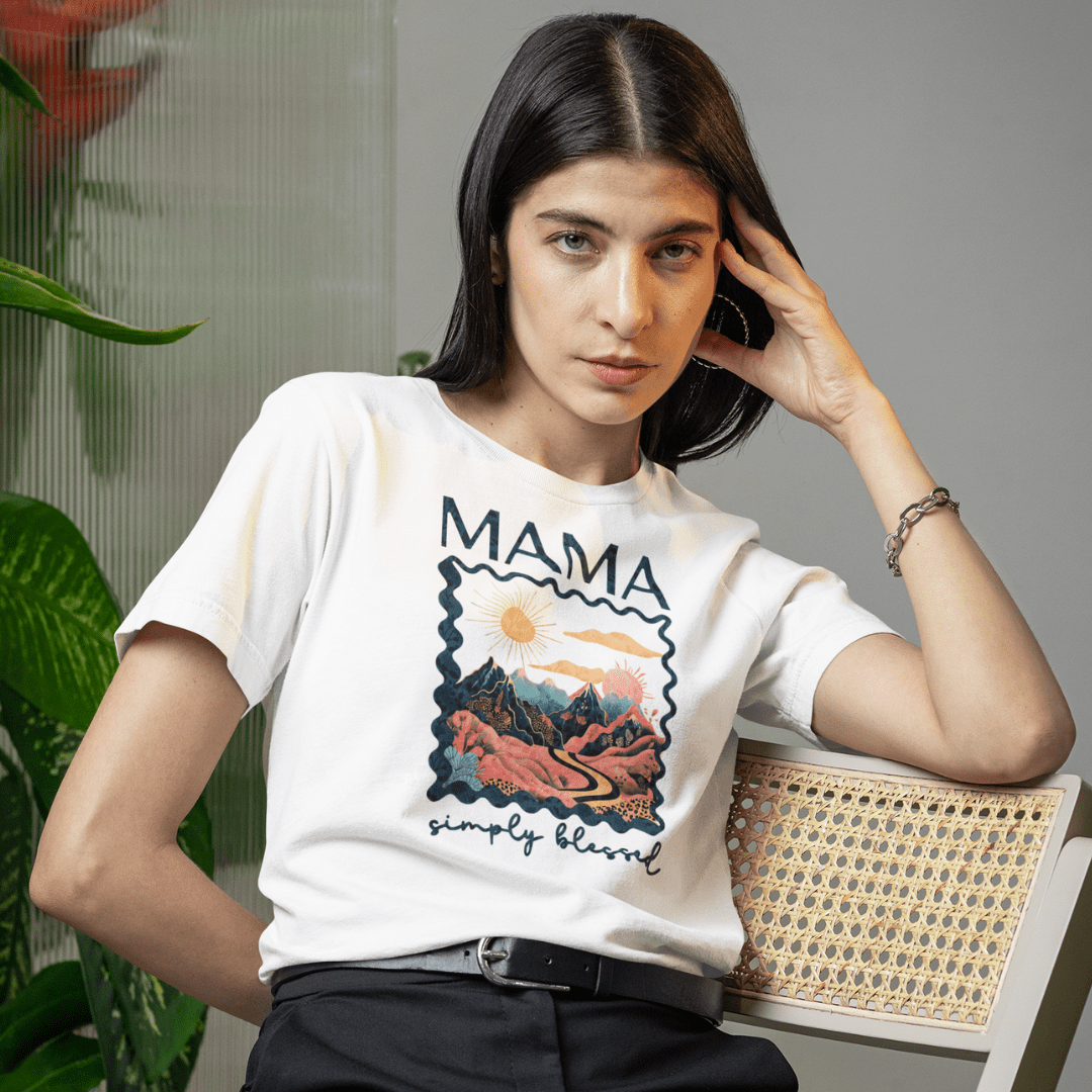 Mama Simply Blessed | Christian Tshirt for Mothers - Zach Christian Apparel - Christian apparel