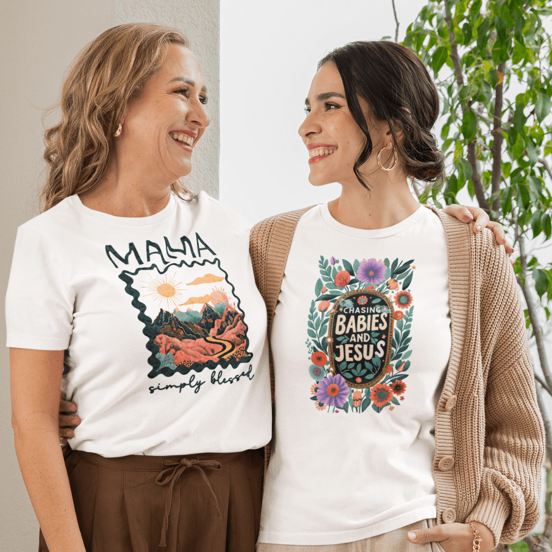 Mama Simply Blessed | Christian Tshirt for Mothers - Zach Christian Apparel - Christian apparel