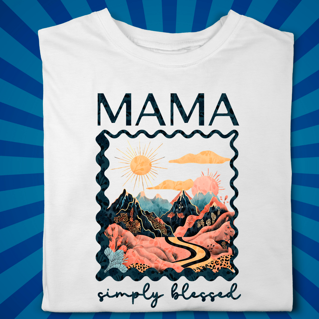Mama Simply Blessed | Christian Tshirt for Mothers - Zach Christian Apparel - Christian apparel