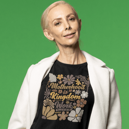 Motherhood is Kingdom Work | Mothers Day | Womans Day | Christian Tshirt - Zach Christian Apparel - Christian apparel