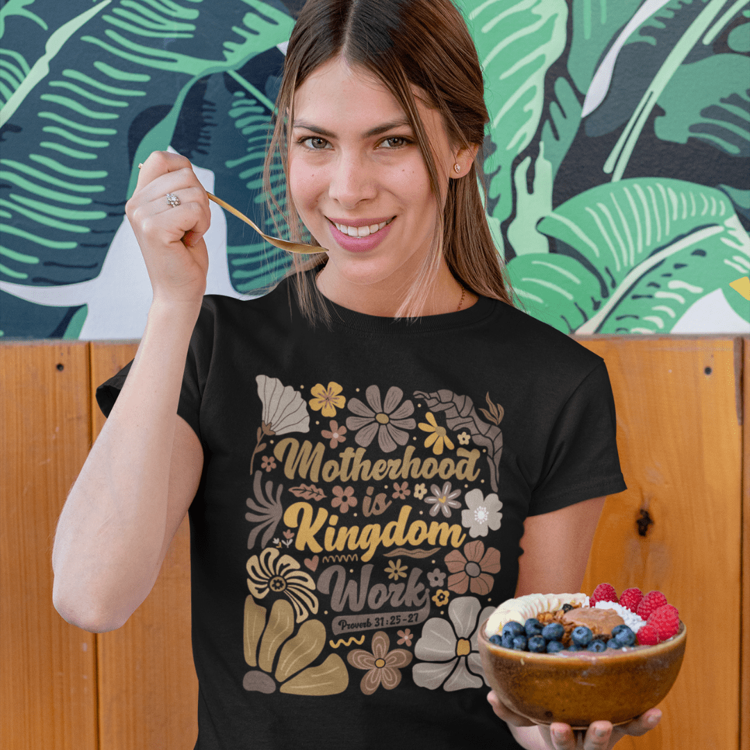 Motherhood is Kingdom Work | Mothers Day | Womans Day | Christian Tshirt - Zach Christian Apparel - Christian apparel