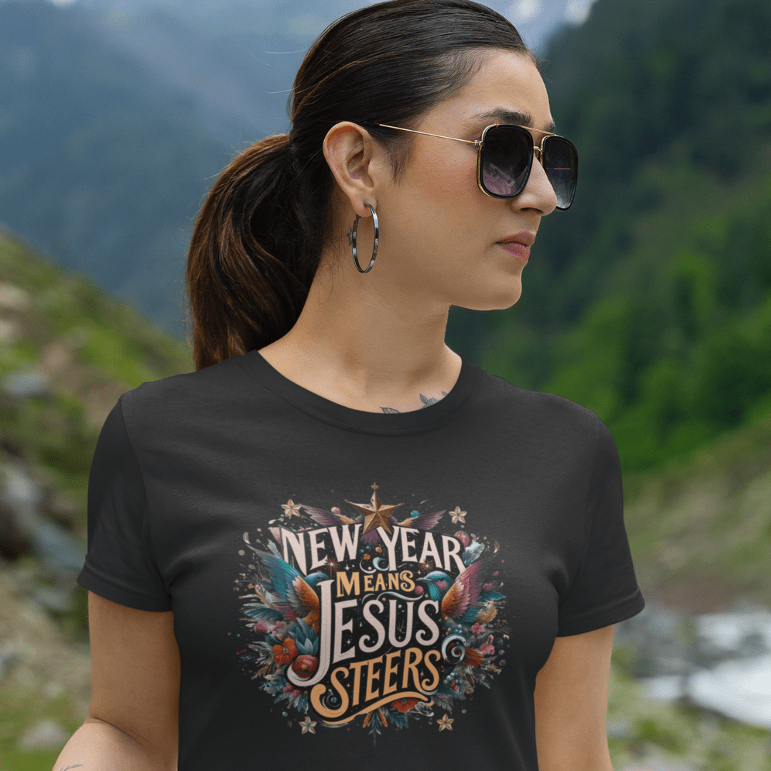 New Year Means Jesus Steers - Zach Christian Apparel - Christian apparel