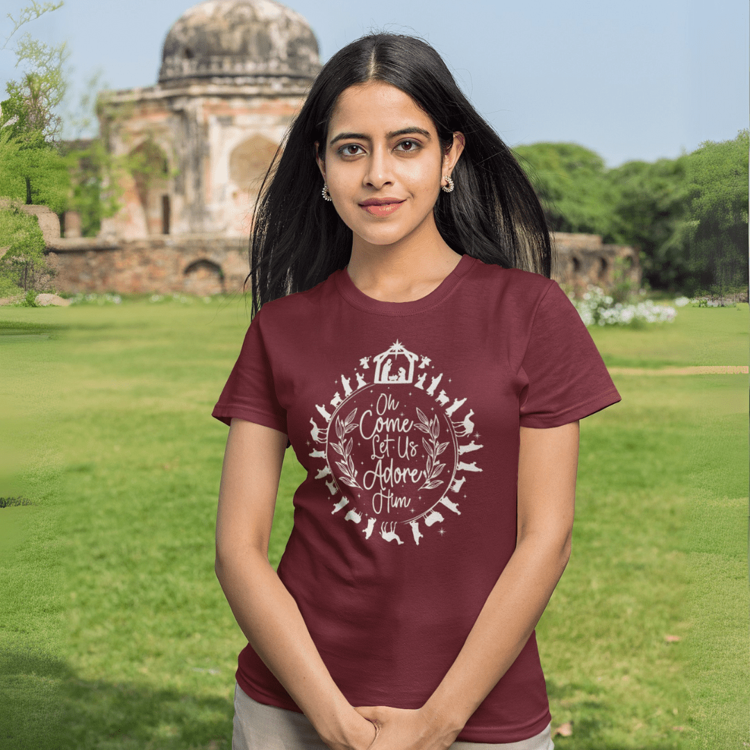 O Come Let us Adore Him - Zach Christian Apparel - Christian apparel