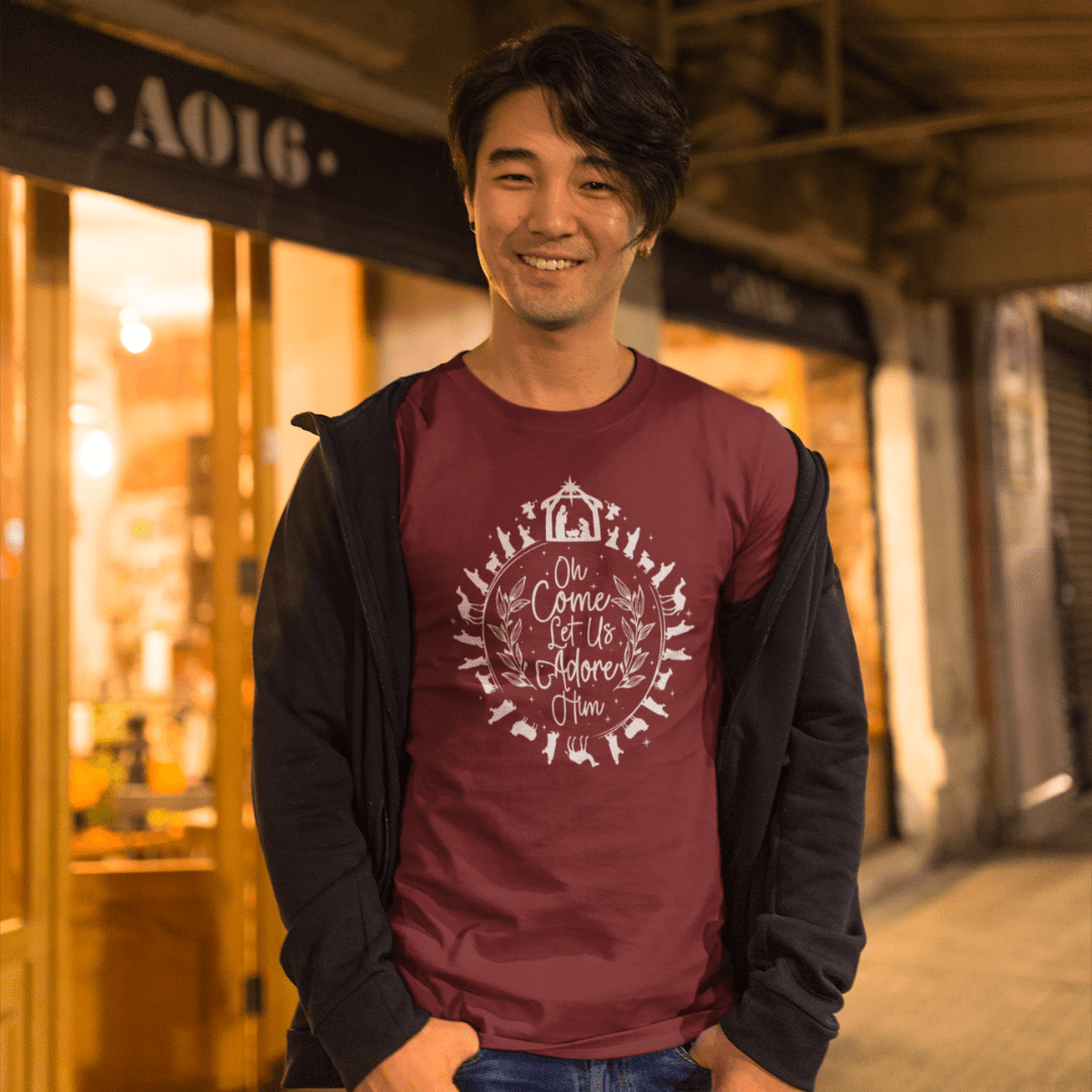 O Come Let us Adore Him - Zach Christian Apparel - Christian apparel