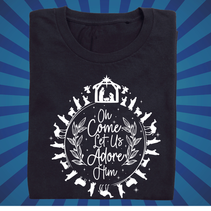 O Come Let us Adore Him - Zach Christian Apparel - Christian apparel