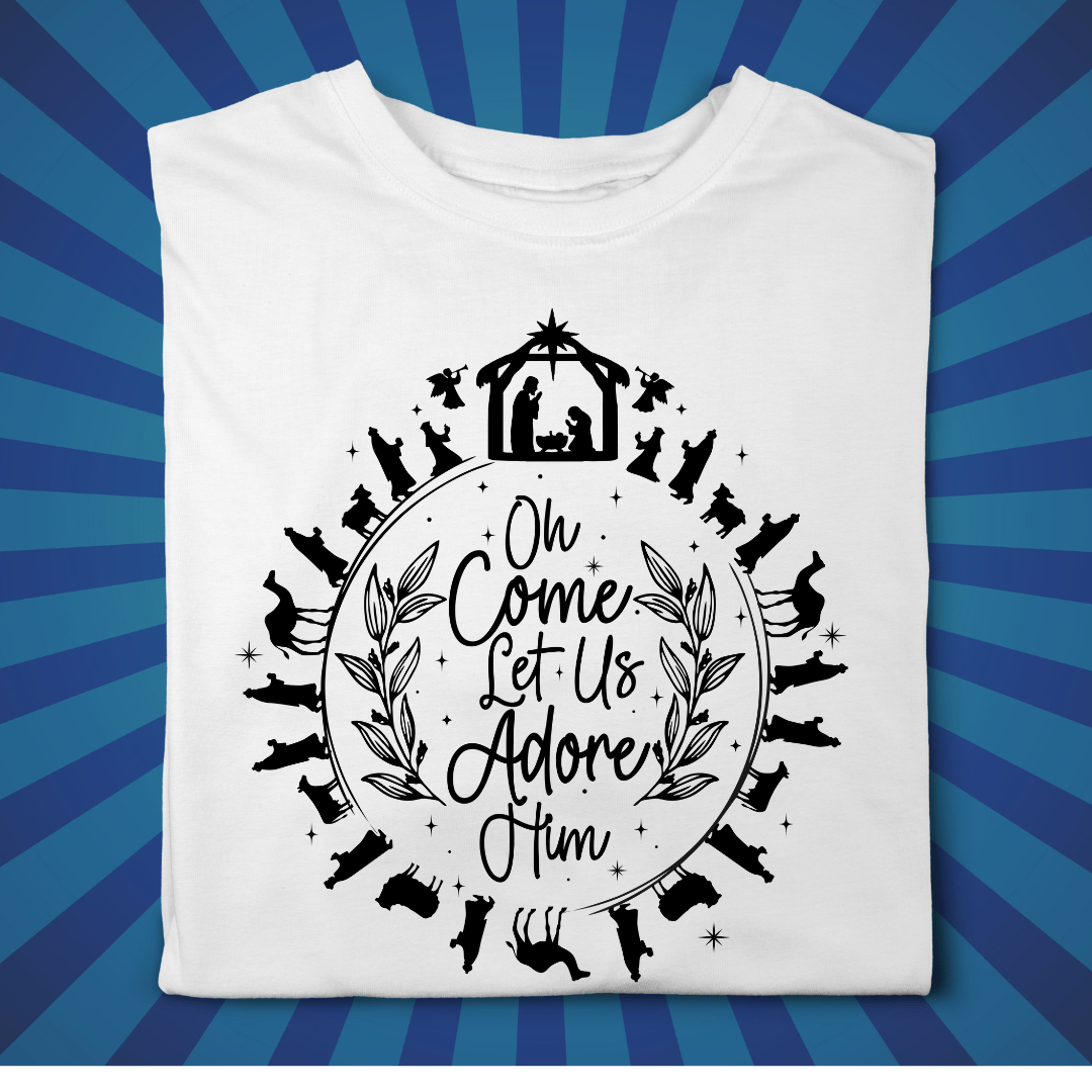 O Come Let us Adore Him - Zach Christian Apparel - Christian apparel