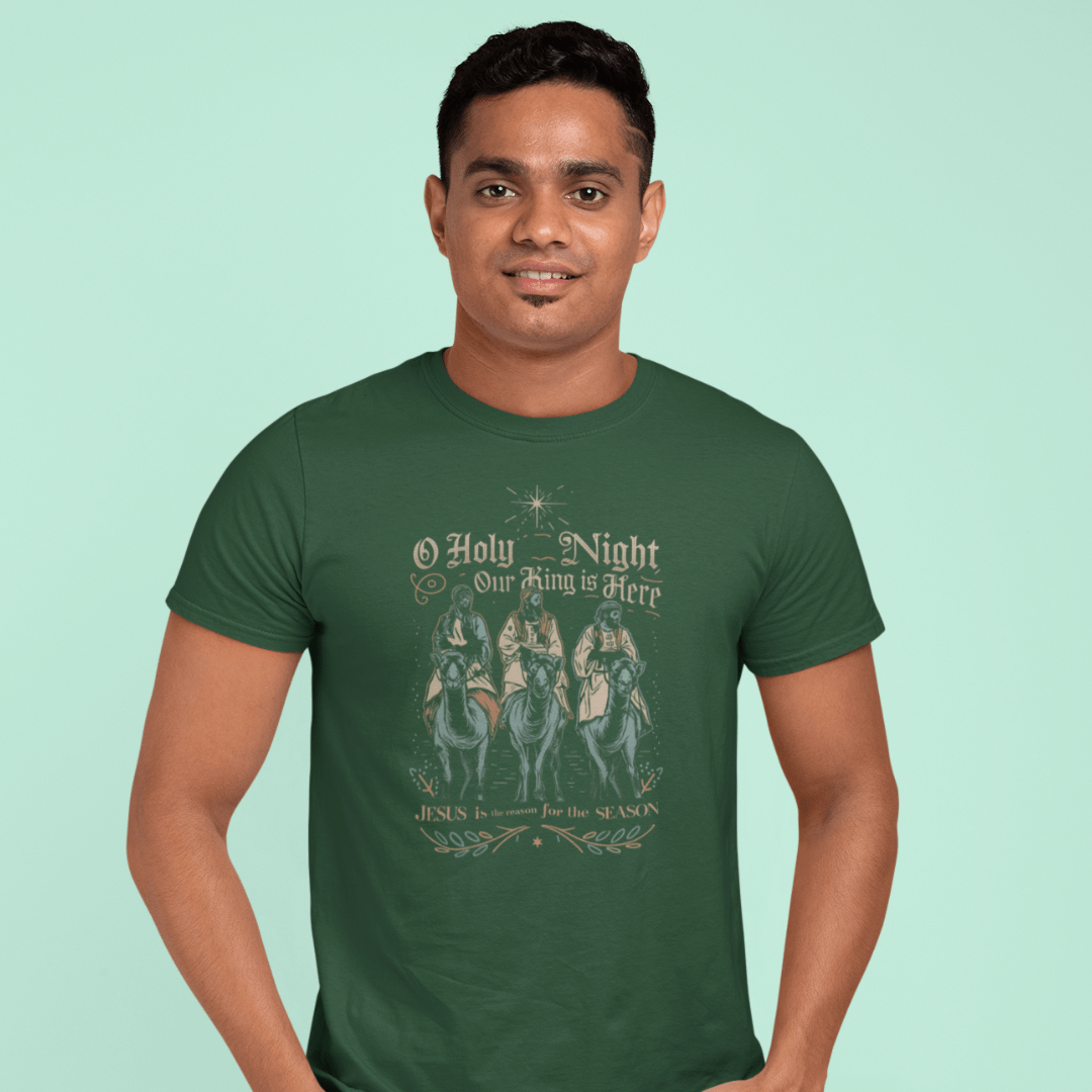 O Holy Night Our King is Here - Zach Christian Apparel - Christian apparel