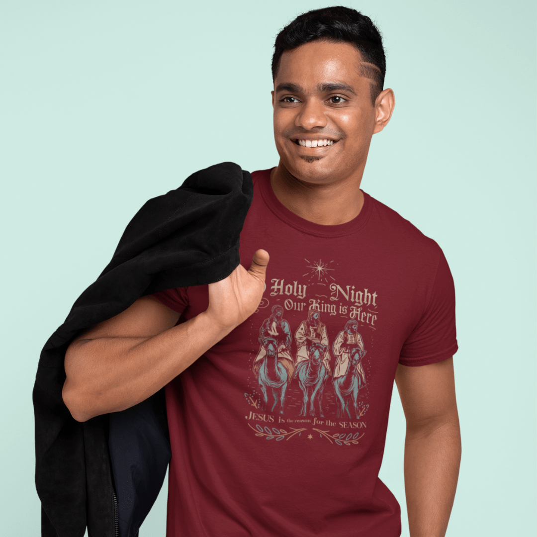 O Holy Night Our King is Here - Zach Christian Apparel - Christian apparel