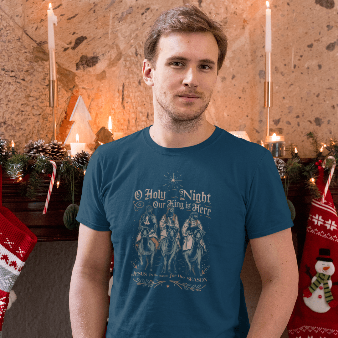 O Holy Night Our King is Here - Zach Christian Apparel - Christian apparel