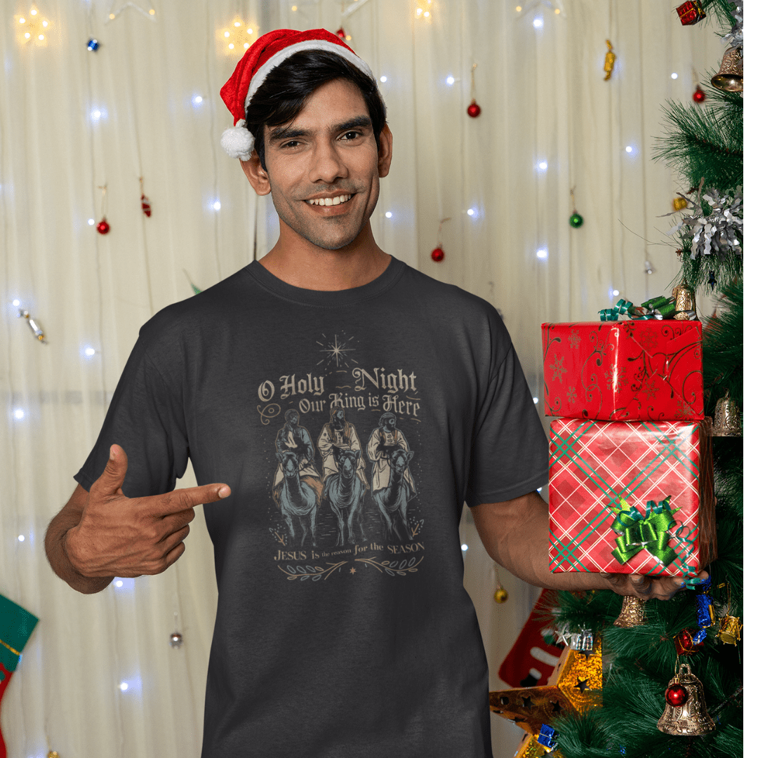 O Holy Night Our King is Here - Zach Christian Apparel - Christian apparel