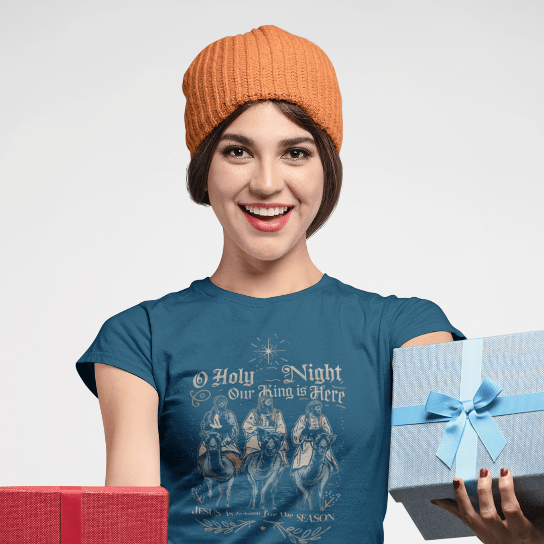 O Holy Night Our King is Here - Zach Christian Apparel - Christian apparel