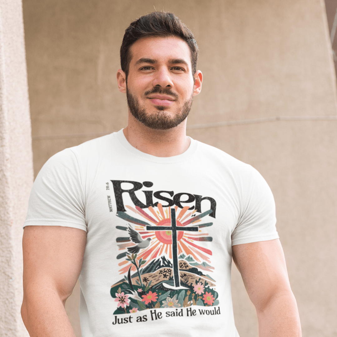 RISEN - Just as He said He would - Zach Christian Apparel - Christian apparel