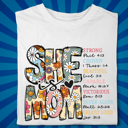 She is Mom | Mothers Day | Womans Day | Christian Tshirt - Zach Christian Apparel - Christian apparel