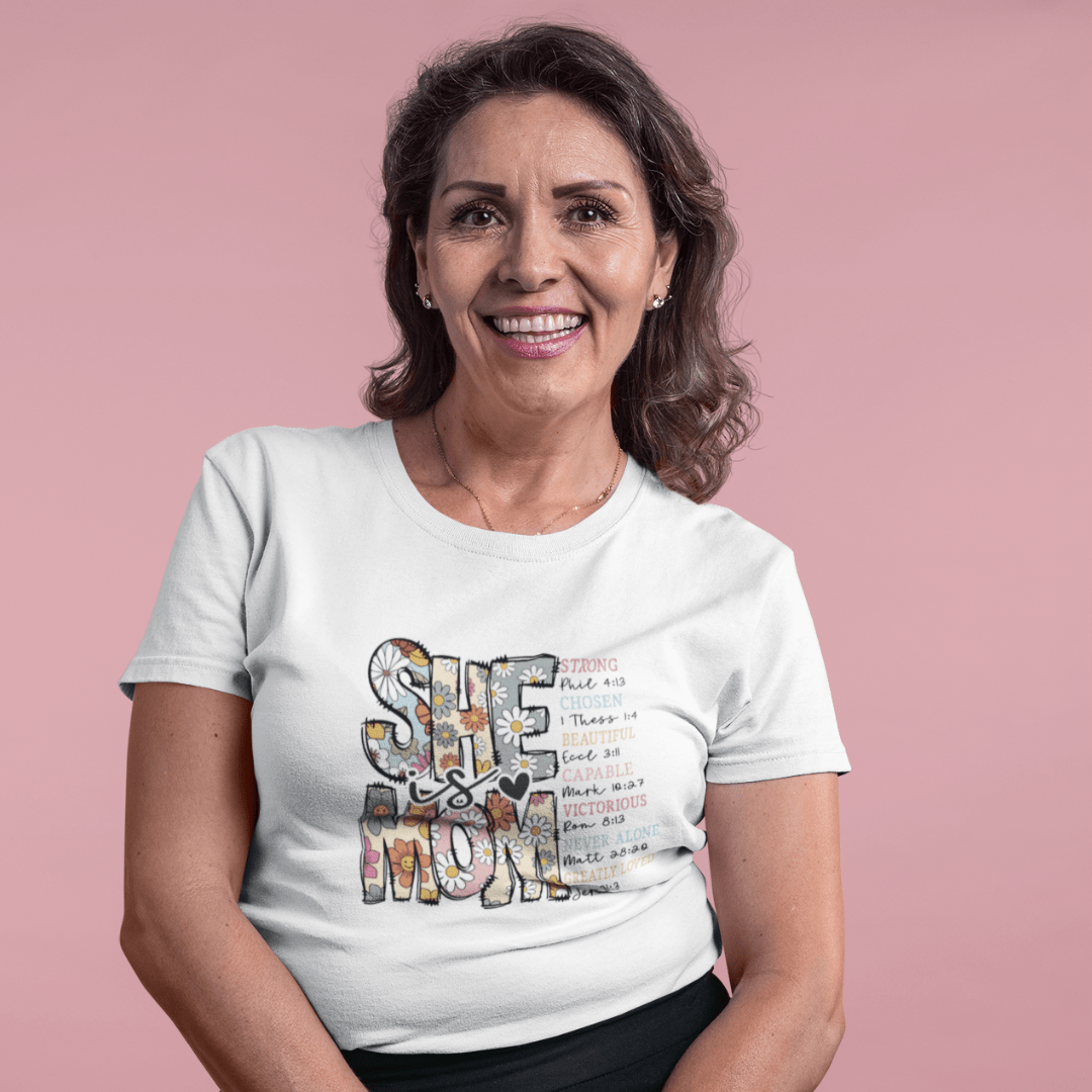 She is Mom | Mothers Day | Womans Day | Christian Tshirt - Zach Christian Apparel - Christian apparel