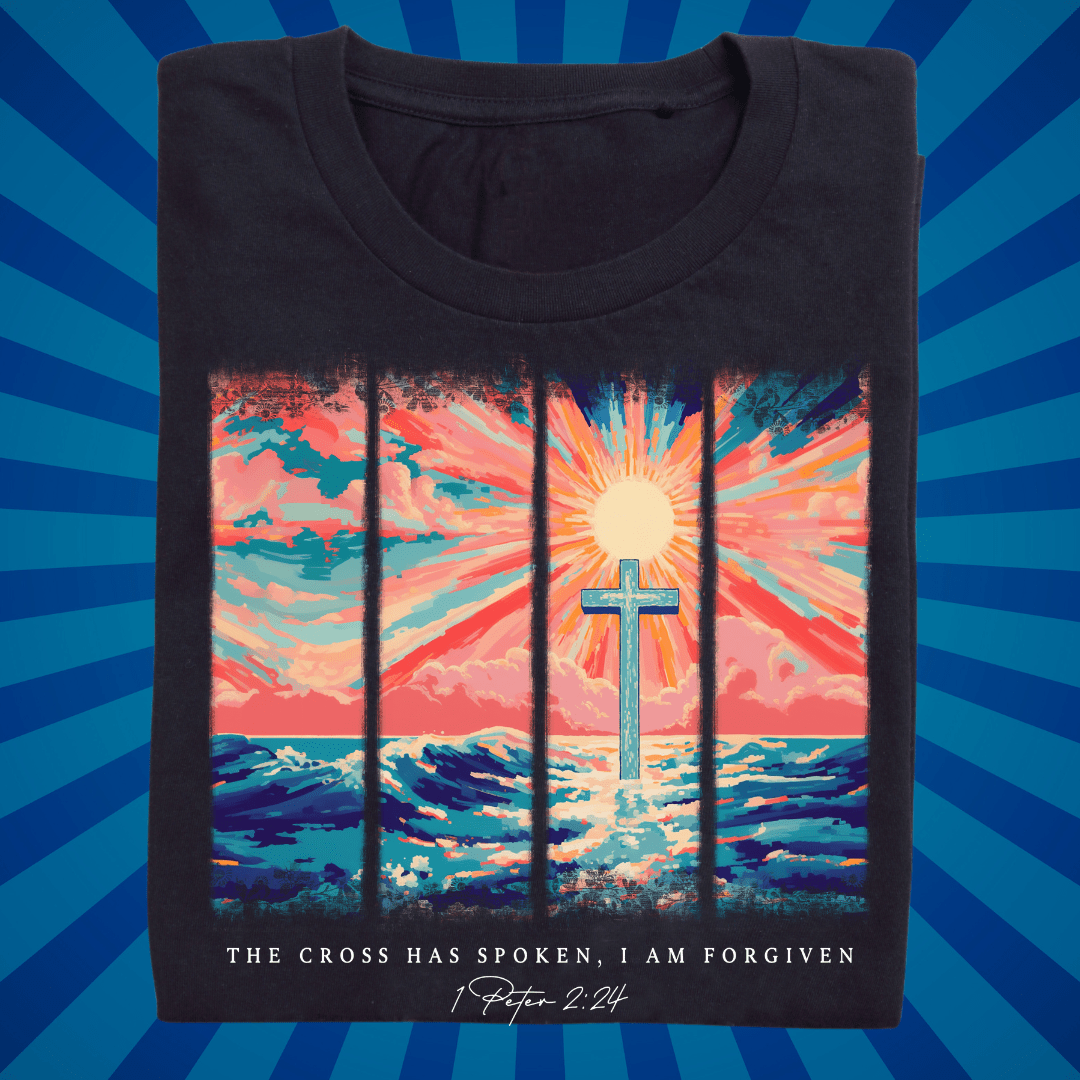 The Cross has Spoken, I am Forgiven - Good Friday - Zach Christian Apparel - Christian apparel