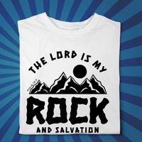 The LORD is my Rock and Salvation - Zach Christian Apparel - Bible verse Tshirt