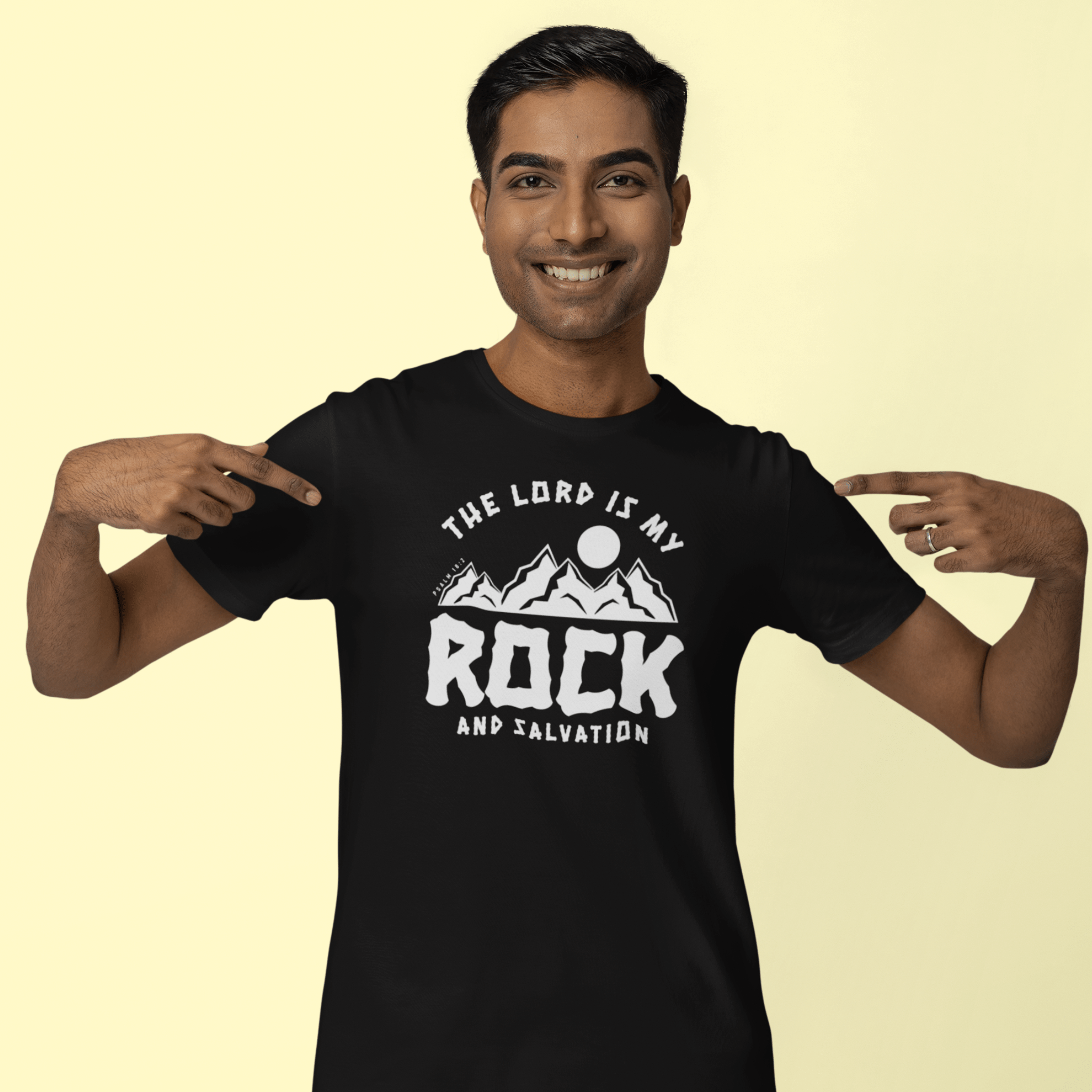 The LORD is my Rock and Salvation - Zach Christian Apparel - Bible verse Tshirt