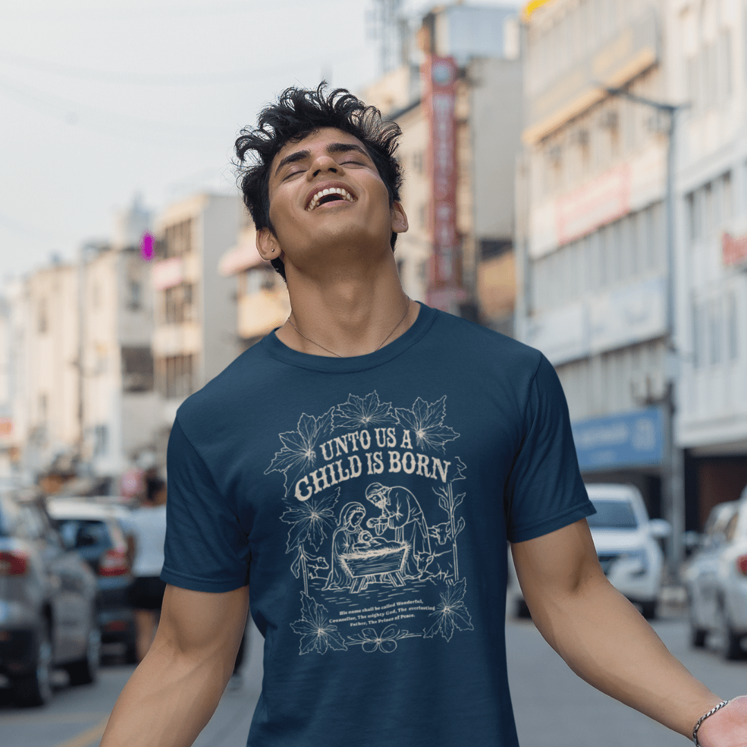 Unto Us a Child is Born - Zach Christian Apparel - Christian apparel