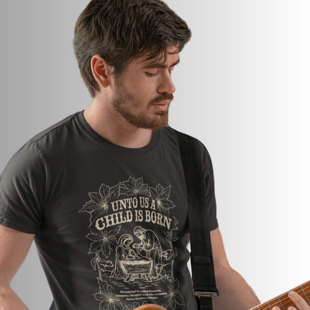 Unto Us a Child is Born - Zach Christian Apparel - Christian apparel
